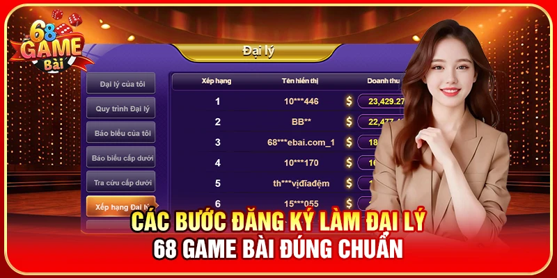 Các bước đăng ký làm đại lý 68 Game Bài đúng chuẩn