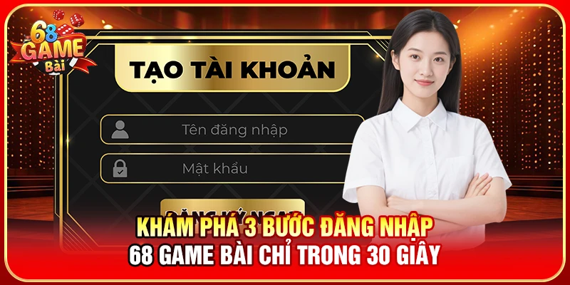 Khám phá 3 bước đăng nhập 68 Game Bài chỉ trong 30 giây