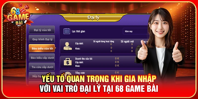 Yếu tố quan trọng khi gia nhập với vai trò đại lý tại 68 Game Bài
